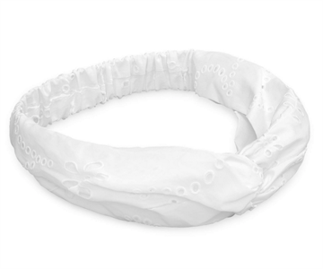  SUI AVA FLORAL BRODERIE TWIST HEADBAND - SOFT WHITE- SA2601170
